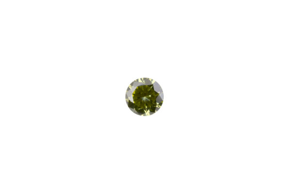 3mm Round Faceted Peridot Color Cubic Zirconia
