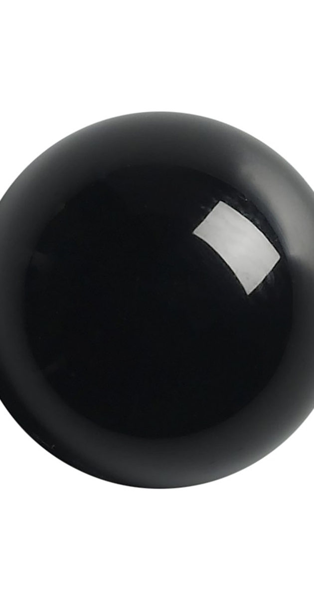 Black Onyx 8mm Round High-Dome Cabochon