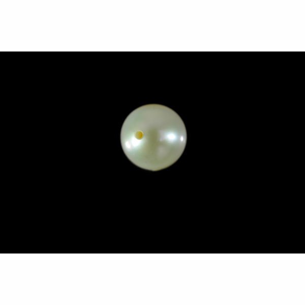 6-6.5mm 1/2 Drill Round White Fresh Water Pearl Cabochon