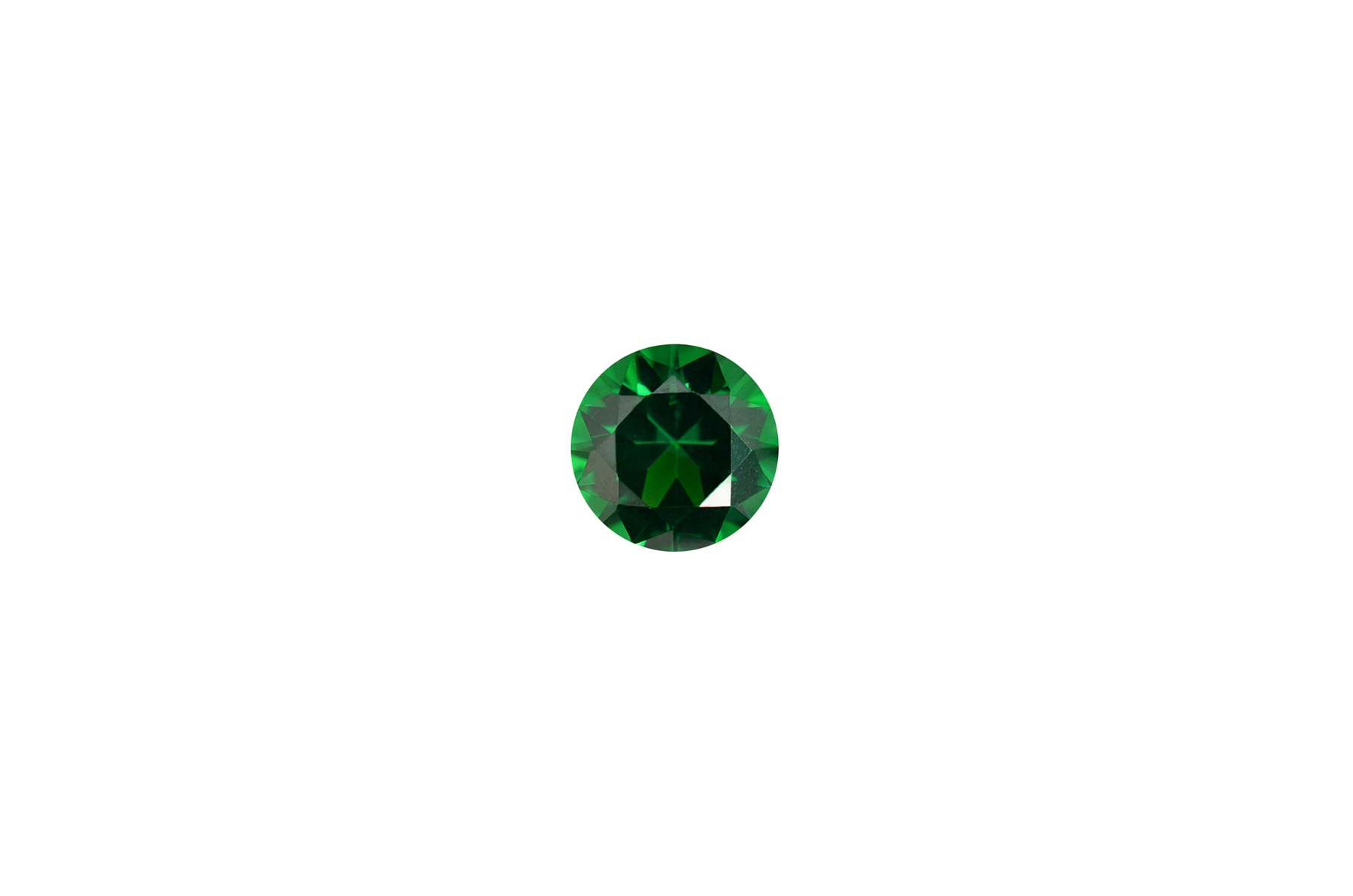 Emerald Round Faceted Nanogems