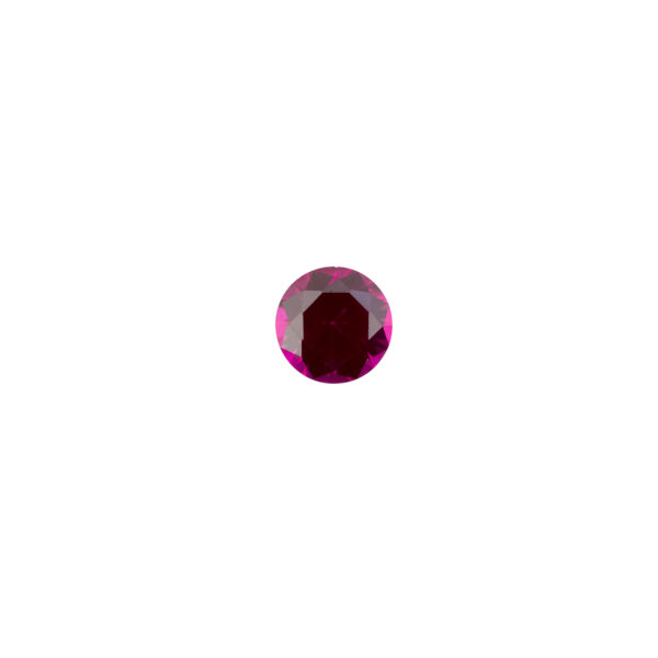 2mm Round Faceted Wine Sapphire (Synthetic)
