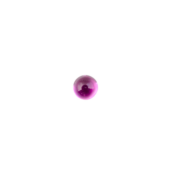 5mm Round Dark Pink Sapphire (Synthetic) Cabochon