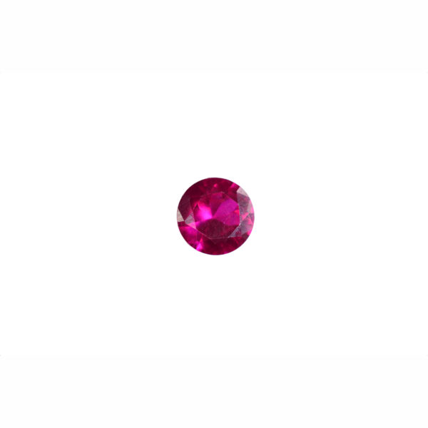 2mm Round Faceted Ruby (Synthetic)