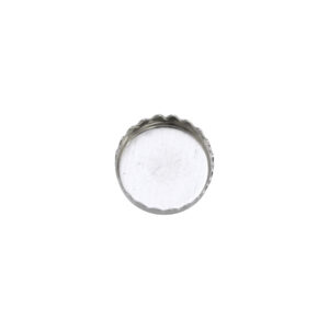 Sterling Silver Round Serrated Bezel Cups