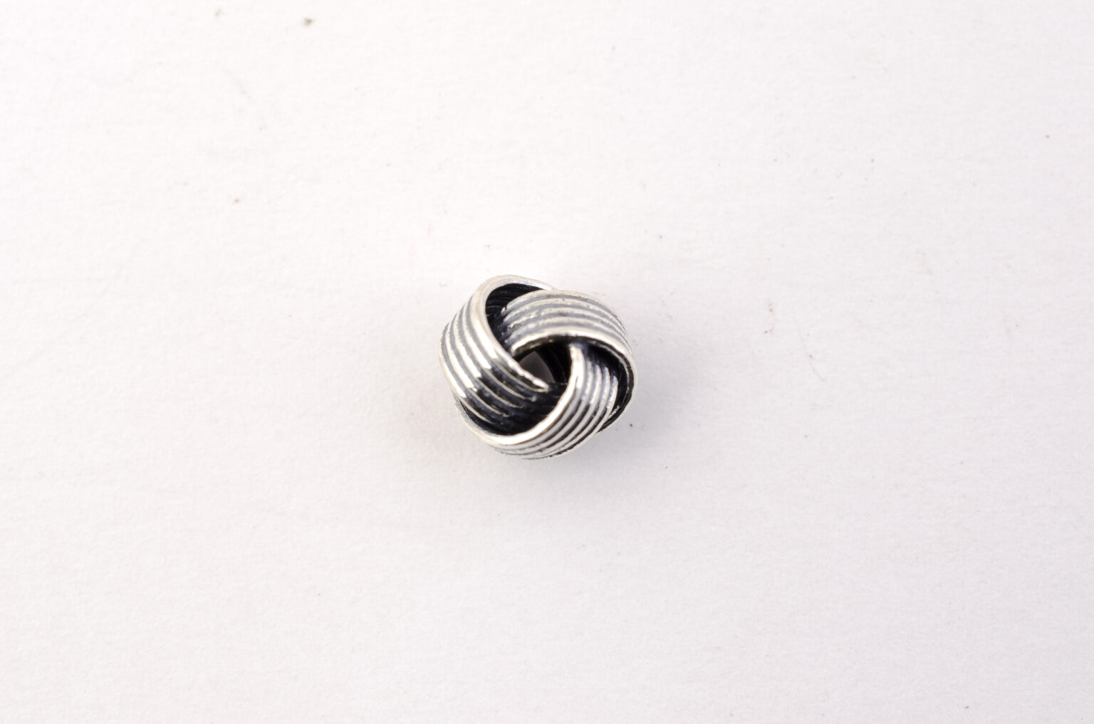 Handmade Sterling Silver Tri-Infinity Knot Bead