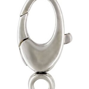 Sterling Silver Oval Swivel Lobster Claw Clasp