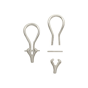 Sterling Silver 3-Piece Omega Earring Clip