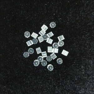 Clear Rubber Tube-Shaped Earring Stops