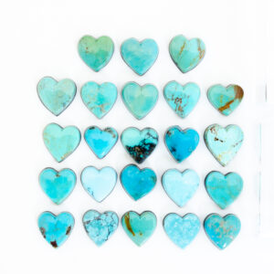 Assorted Genuine Turquoise Hand Cut Hearts