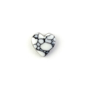White Turquoise-Look Hand Cut Hearts