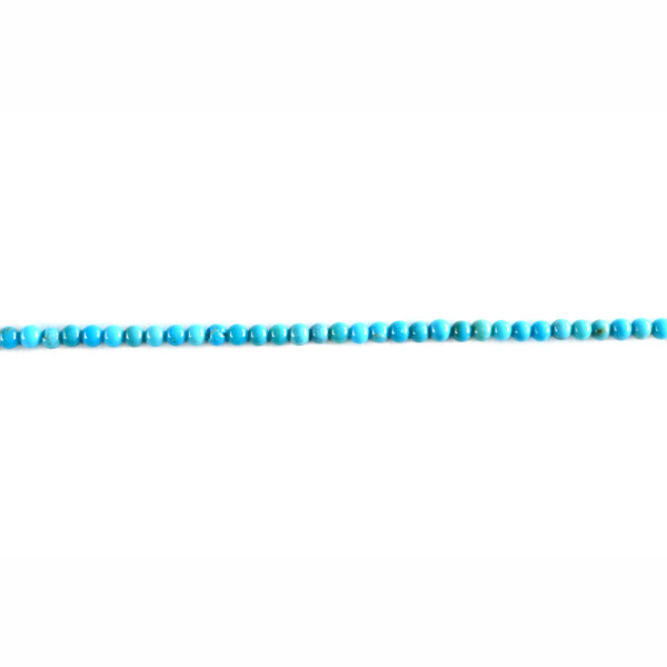 Round Blue Chinese Maanshan Natural Turquoise Bead Strands