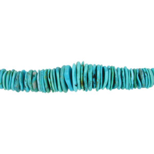 Graduated Top Drill Blue Corn Chinese Stabilized Turquoise Bead Strands