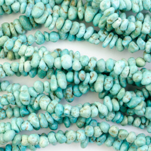 Short Drill Nugget Blue Green Tibetan Natural Turquoise Bead Strands