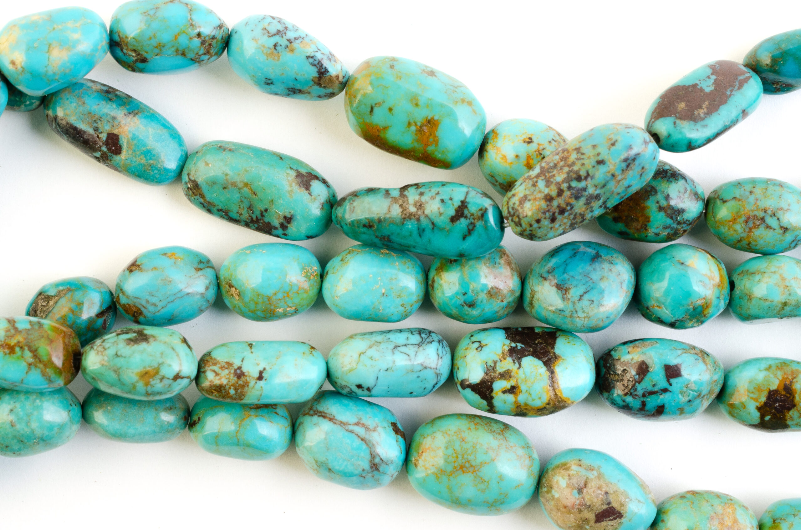 Natural Turquoise 12x10mm Oval Bead 8 Strand, 16 Beads