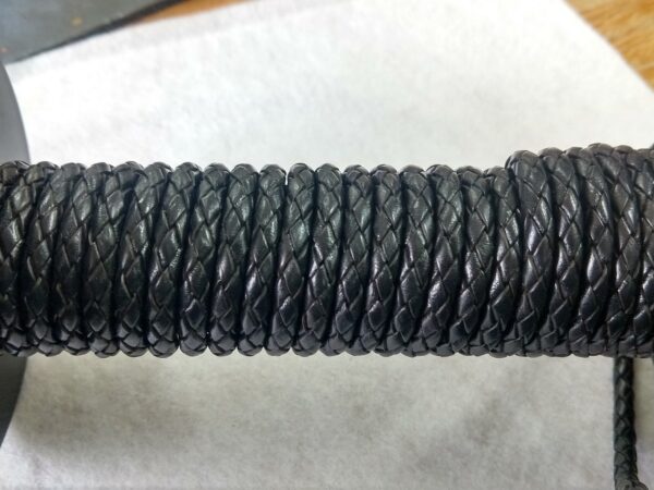 Black Deluxe Bulk Braided Leather Cord