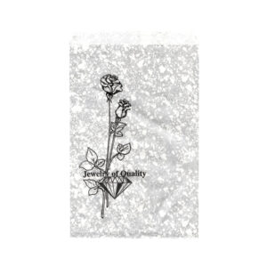 Silver Black Rose Gift Bags