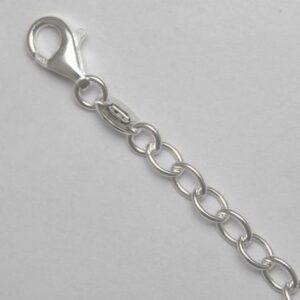 213381-5 Sterling Silver Open Oval Cable Necklace