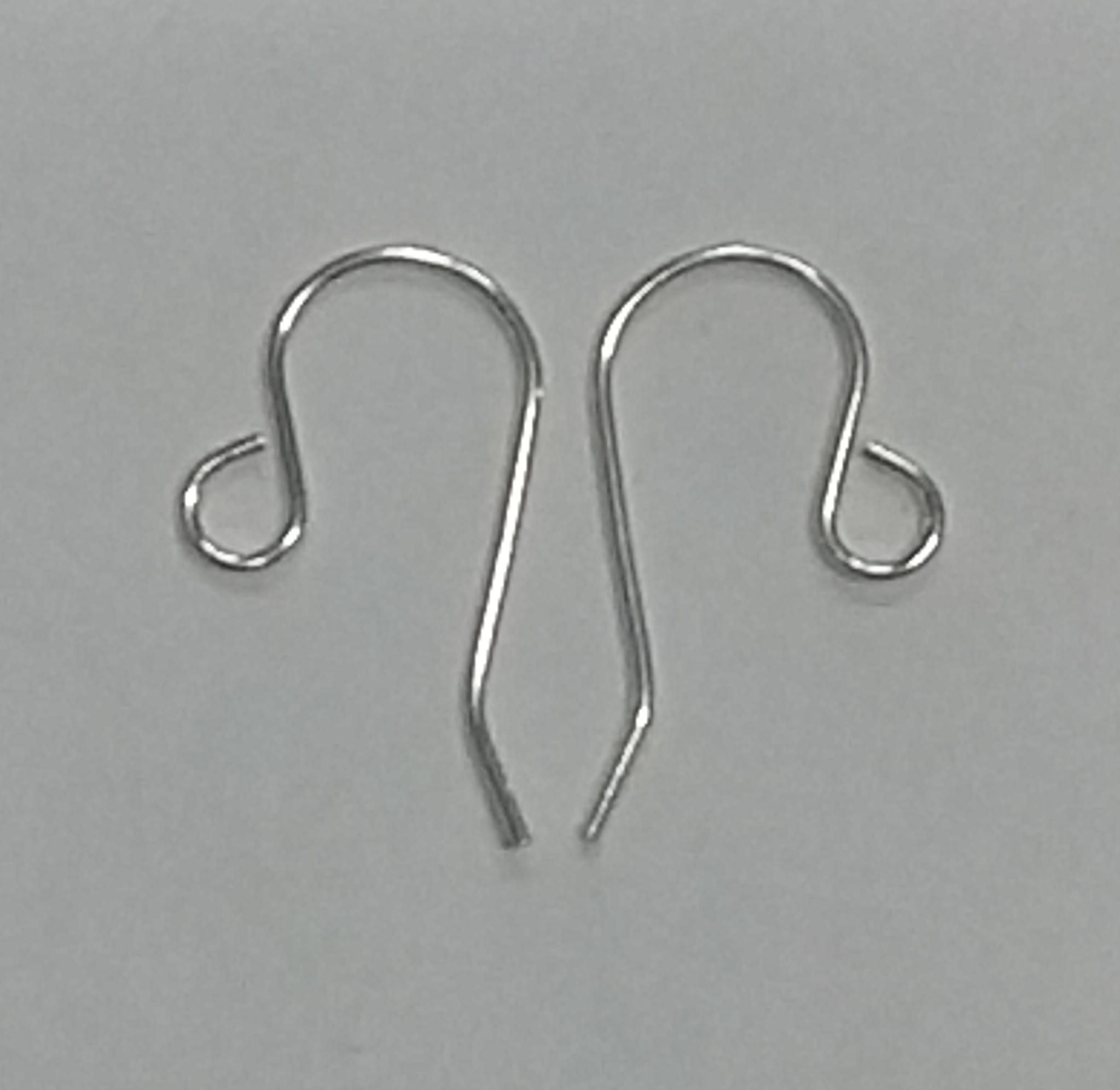  20 Sterling Silver Fish Hook Earrings Earwires w/Coil