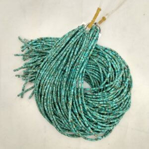 Blue Green Tibetan Stabilized Turquoise Heishi Bead Strands