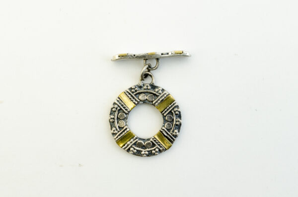 Yellow Brass Granulated Toggle Clasp