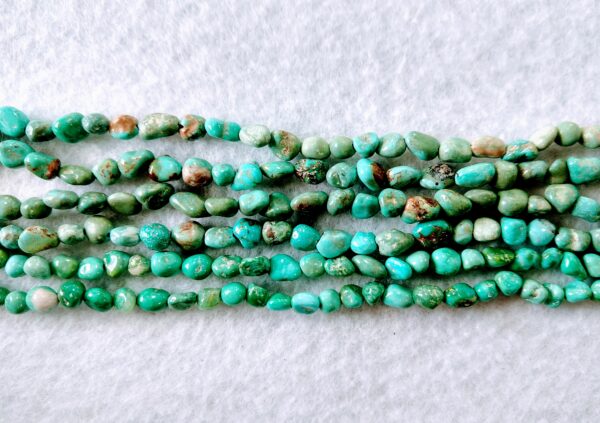 Sleeping Beauty Long Drill Natural Turquoise Nugget Bead Strands