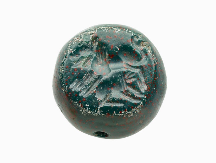 Bloodstone stamp as compared to impression.