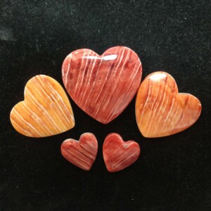 Spiny Oyster Heart Cabochons