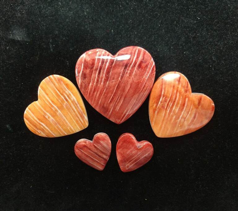 Spiny Oyster Heart Cabochons