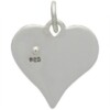 Sterling Silver Riveted Heart Charm