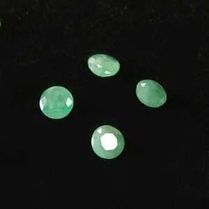 Emerald Faceted Rounds