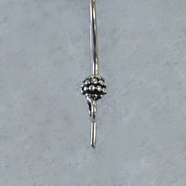 Sterling Silver French Earring Wire - Flower - Detail